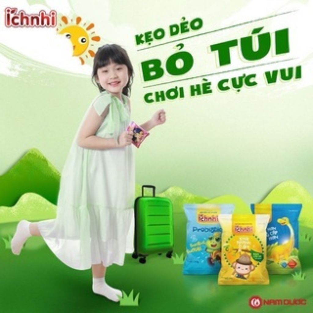 Kẹo dẻo Calci-D Ích Nhi dây 10 gói cho bé bổ sung canxi, phát triển chiều cao và hoàn thiện hệ xương, răng