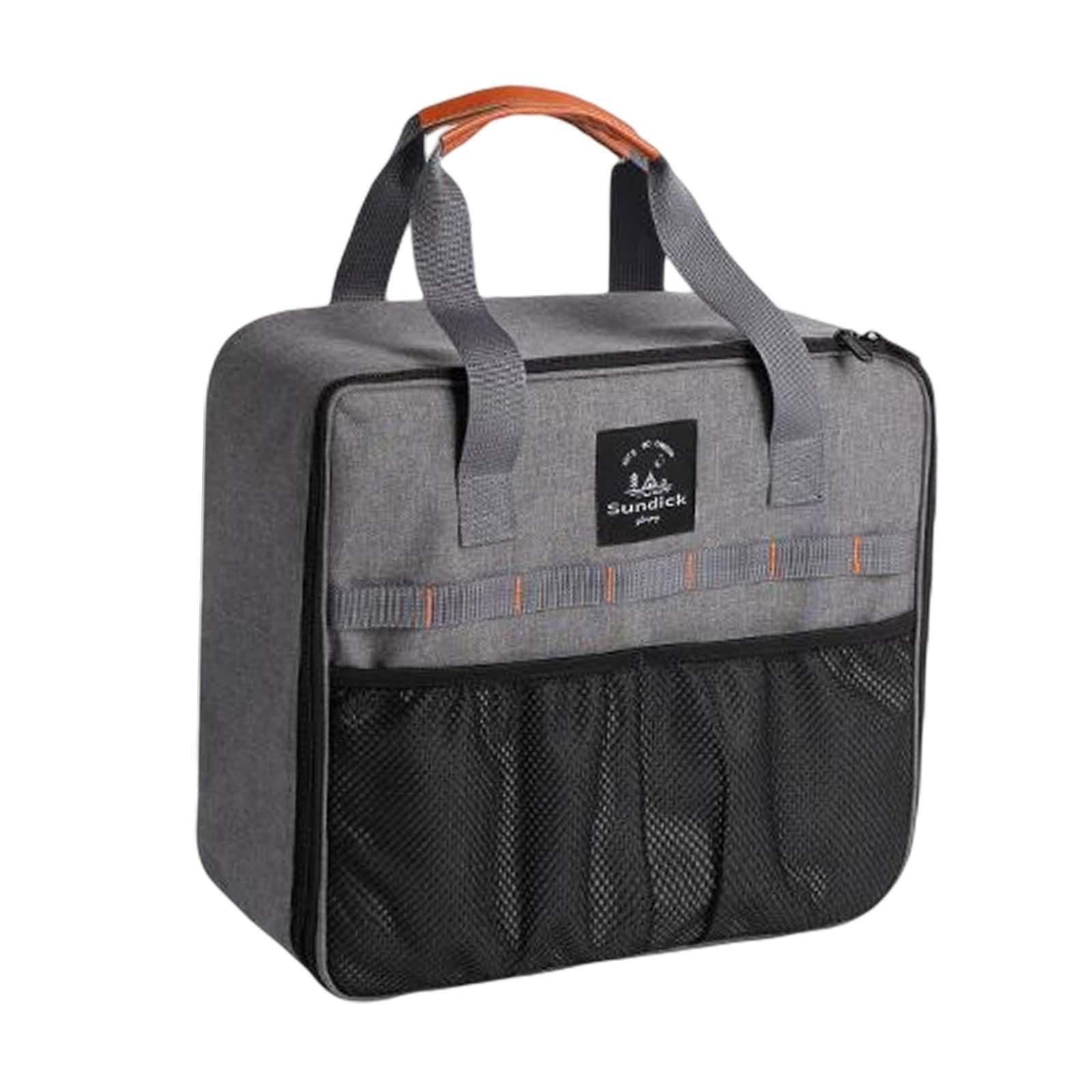 Gas Tank Storage Bag Camping Carry Bag Net Pocket with PU Handle Gas Canister Bag Grill Carrying Bag for Road Trip Party Camping