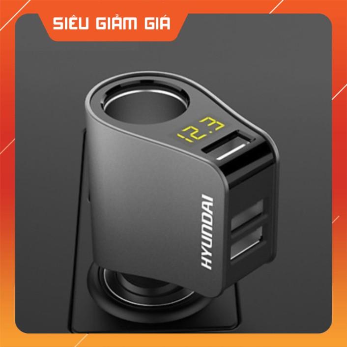 Sản Phẩm Tẩu Sạc Ô tô, Xe Hơi Hyundai 1 Tẩu Tròn - Có Đèn Led Báo Điện Áp Phù Hợp Hầu Hết Các Dòng Xe