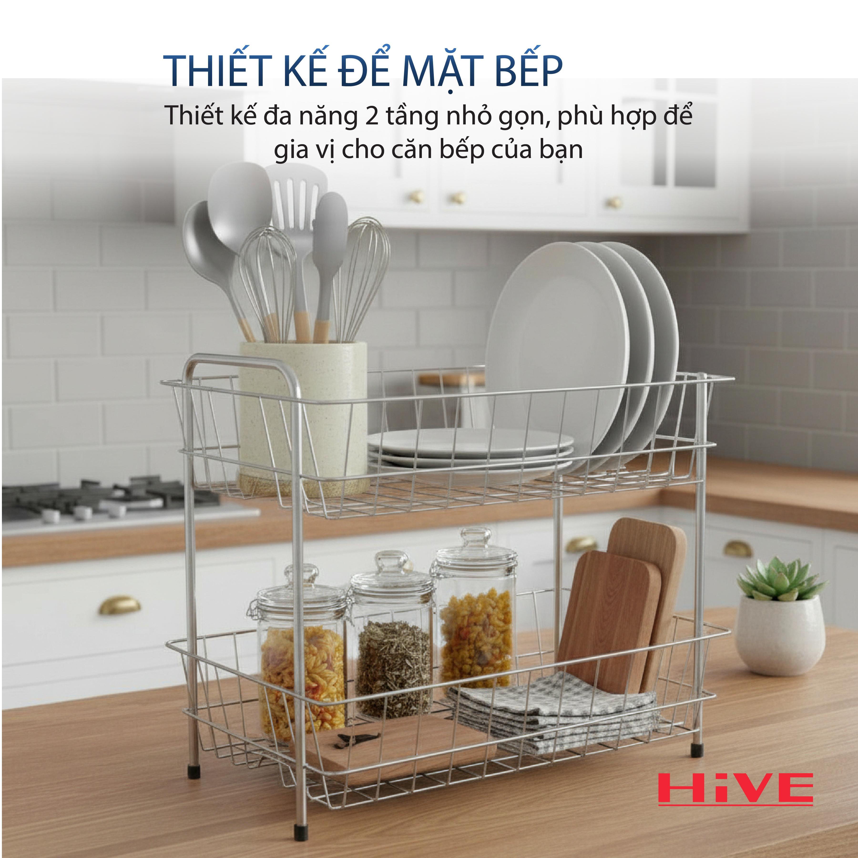 KỆ GIA VỊ ĐA NĂNG 2 TẦNG BIG INOX 304