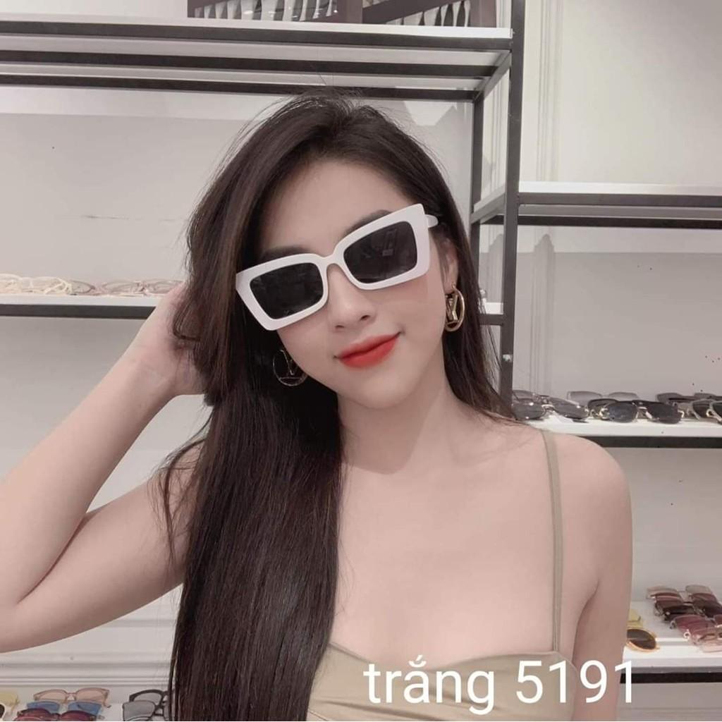 Kính râm Mắt mèo gọng nhựa sành điệu (Màu trắng)