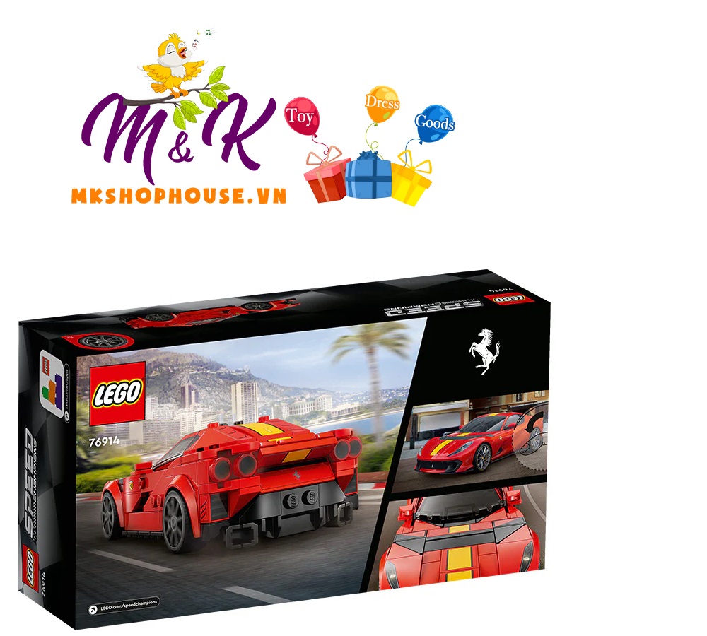 Hình ảnh LEGO SPEED CHAMPIONS 76914 Siêu Xe Ferrari 812 (261 chi tiết)