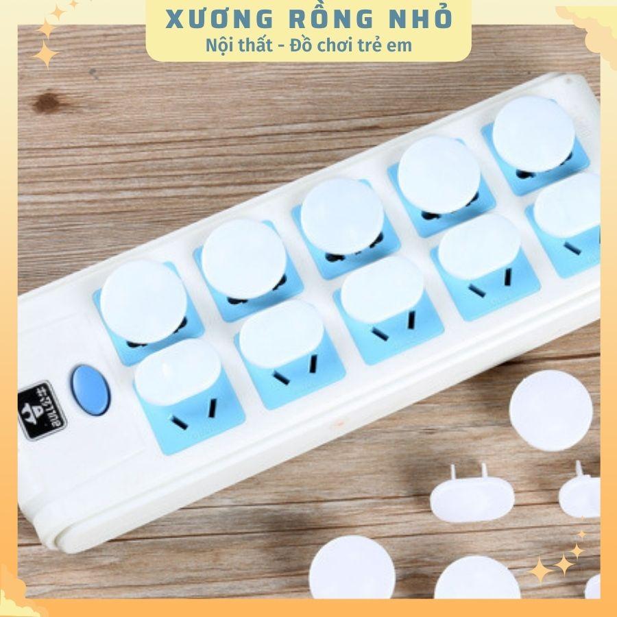 Combo 5 Nút Bịt Ổ Điện Chống Cháy, Chống Giật An Toàn Cho Bé- Che Ổ Điện 2 Chân Cao Cấp-Xương Rồng Nhỏ