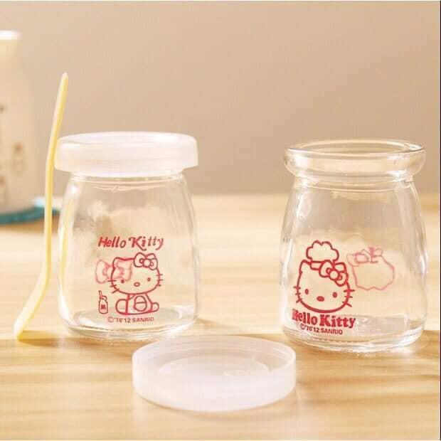 Set 12 Hũ Đựng Sữa Chua Thủy Tinh Có Nắp Đậy