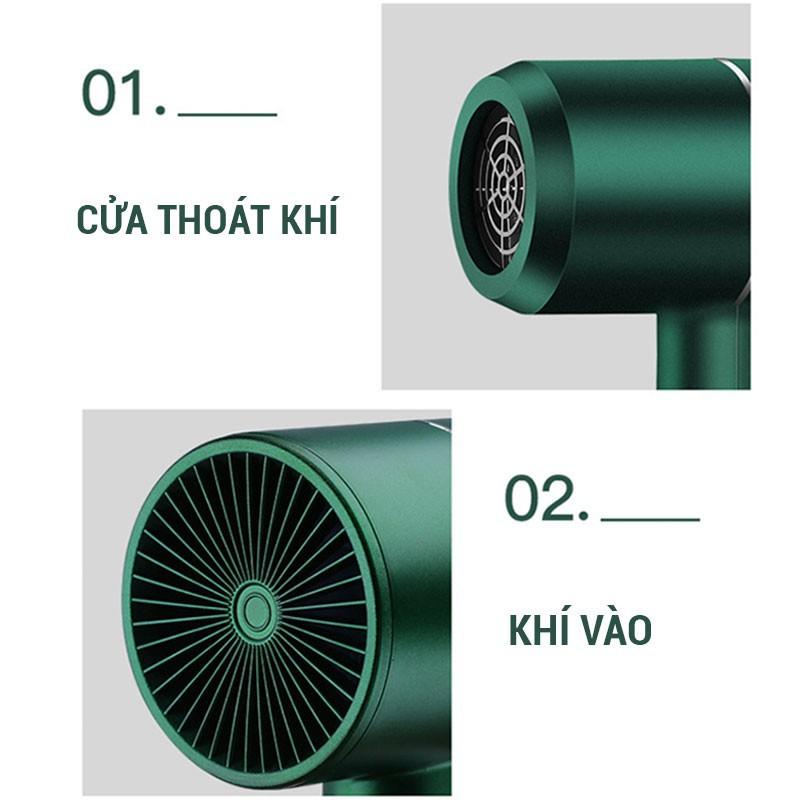 Máy sấy tóc 2 chiều nóng lạnh công suất lớn 2200W - Chuẩn salon