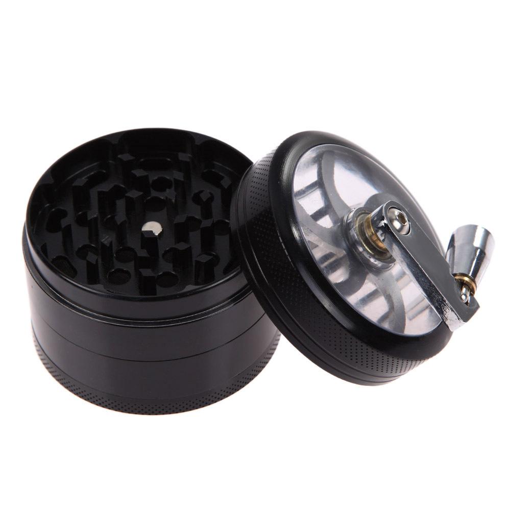 Máy xay thảo dược, Máy xay thảo dược gia vị với bộ sưu tập phấn hoa 4 miếng 2,5 inch hợp kim kẽm Máy xay cầm tay với tay cầm
