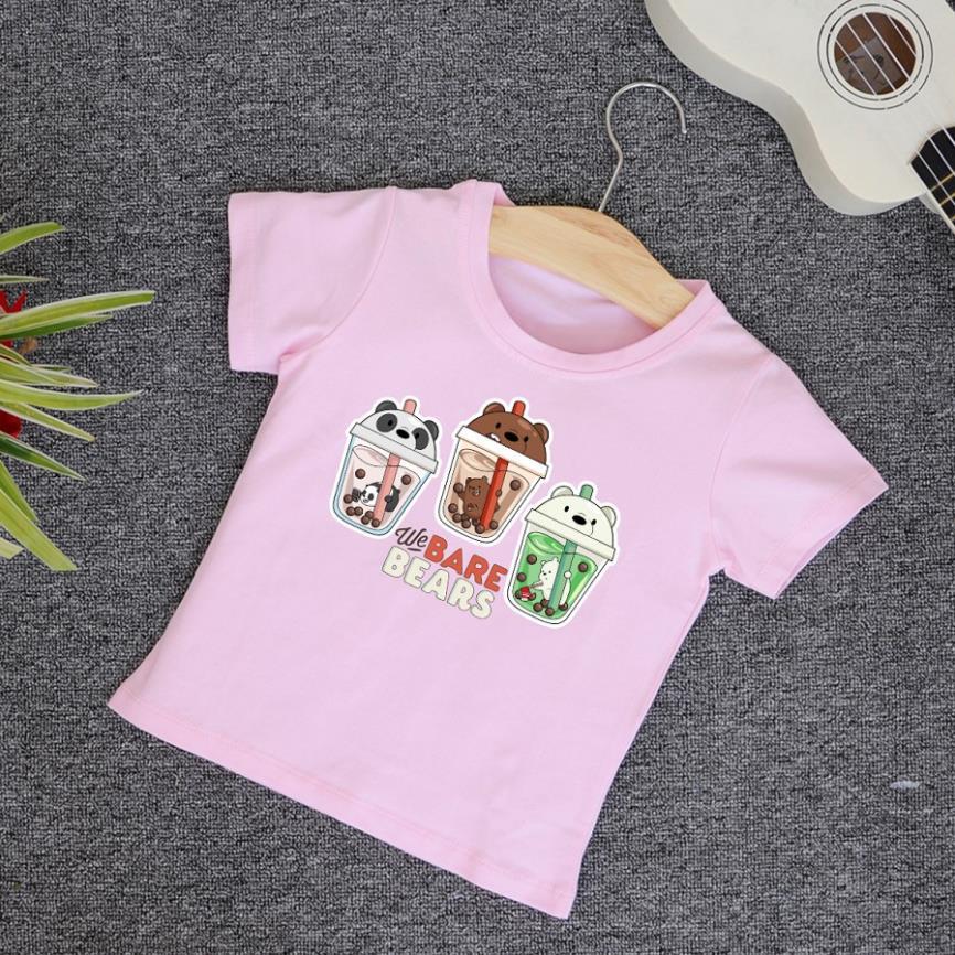 Áo Thun in hình WE BARE BEARS Cho Bé Trai Bé Gái