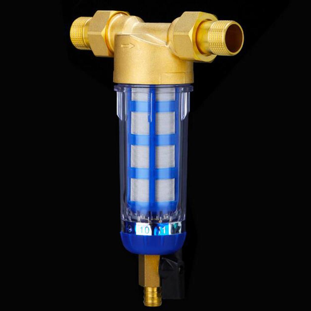 Stainless Steel Copper Port Whole House Sediment Water Filter Pipes 1/2"