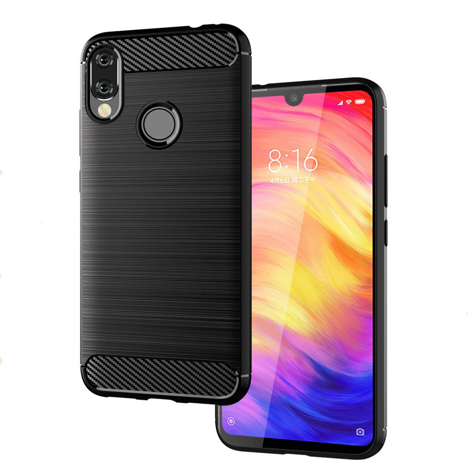 Ốp Lưng Chống Sốc Vân Cabon Cho Điện Thoại Xiaomi Redmi Note 7