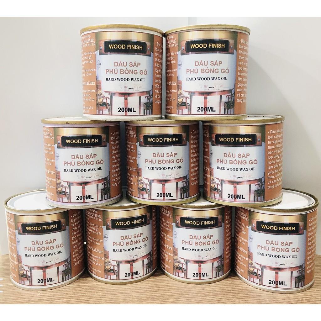 Dầu Sáp Cứng Lau Phủ Bóng Hoàn Thiện Bề Mặt Nội Thất Gỗ Và Resin 200ML Hộp Thiếc - Trường Thịnh Sài Gòn