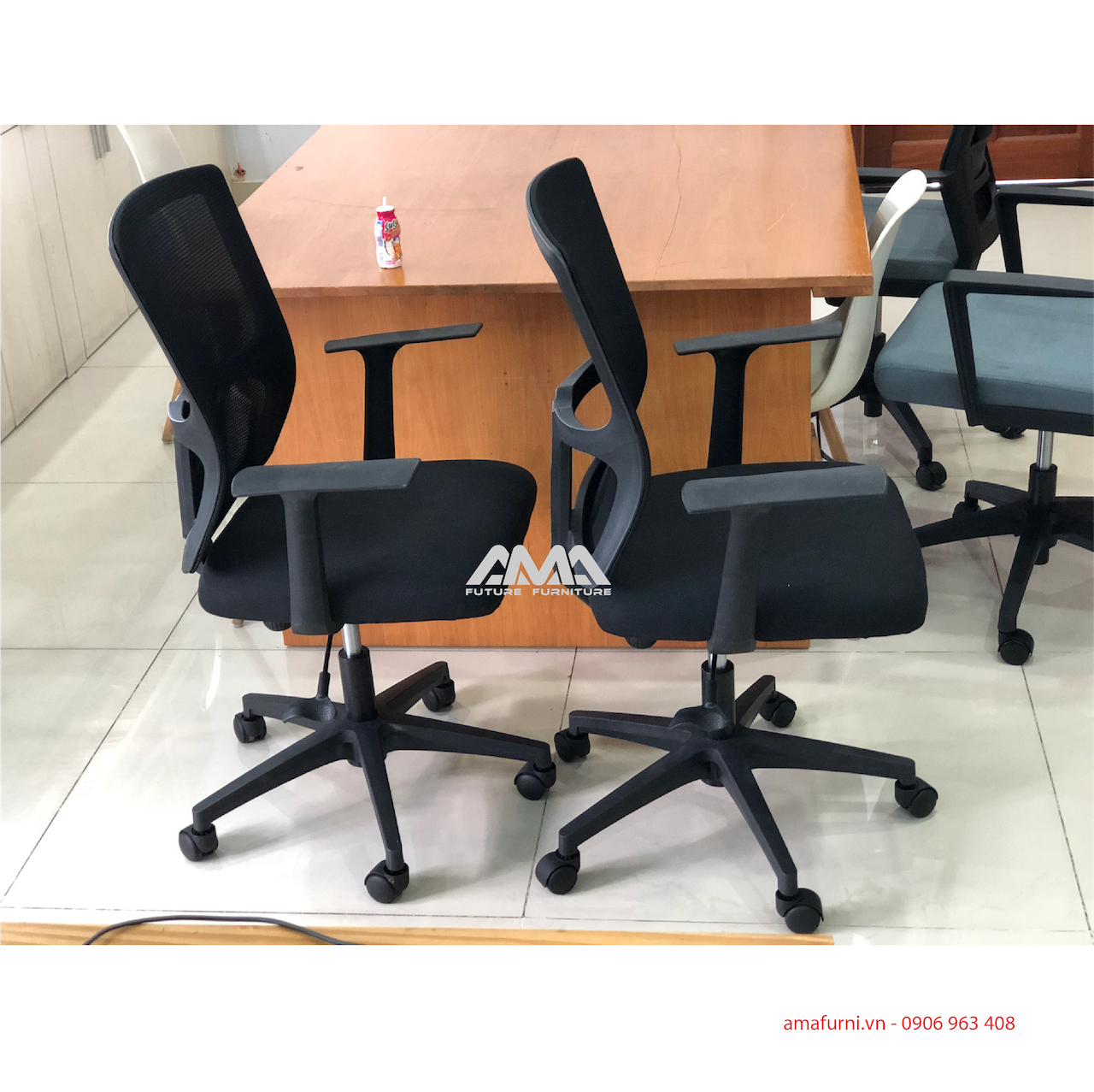 Ghế Làm Việc Chân Xoay Bọc Lưới AMA-847B