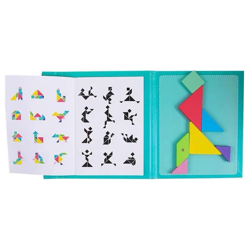 Đồ chơi ghép hình Tangram bằng gỗ cho bé