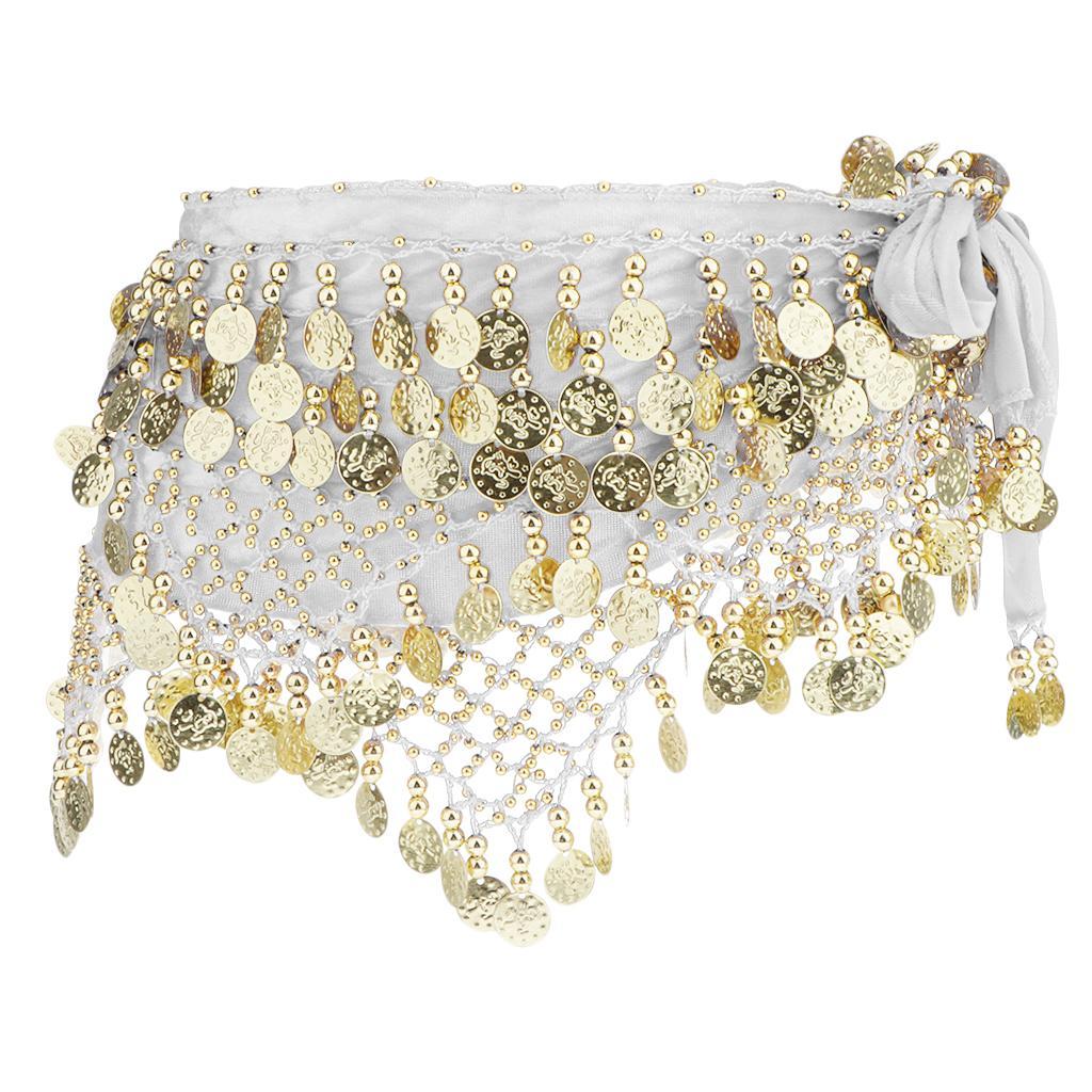 Belly Dance Waist Chain White