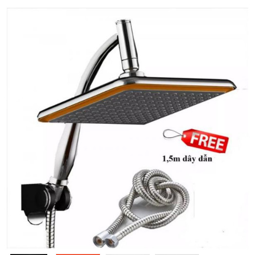 Bát sen vuông cao cấp tăng áp rộng 20cm thiết kế thông minh tích kiệm nước