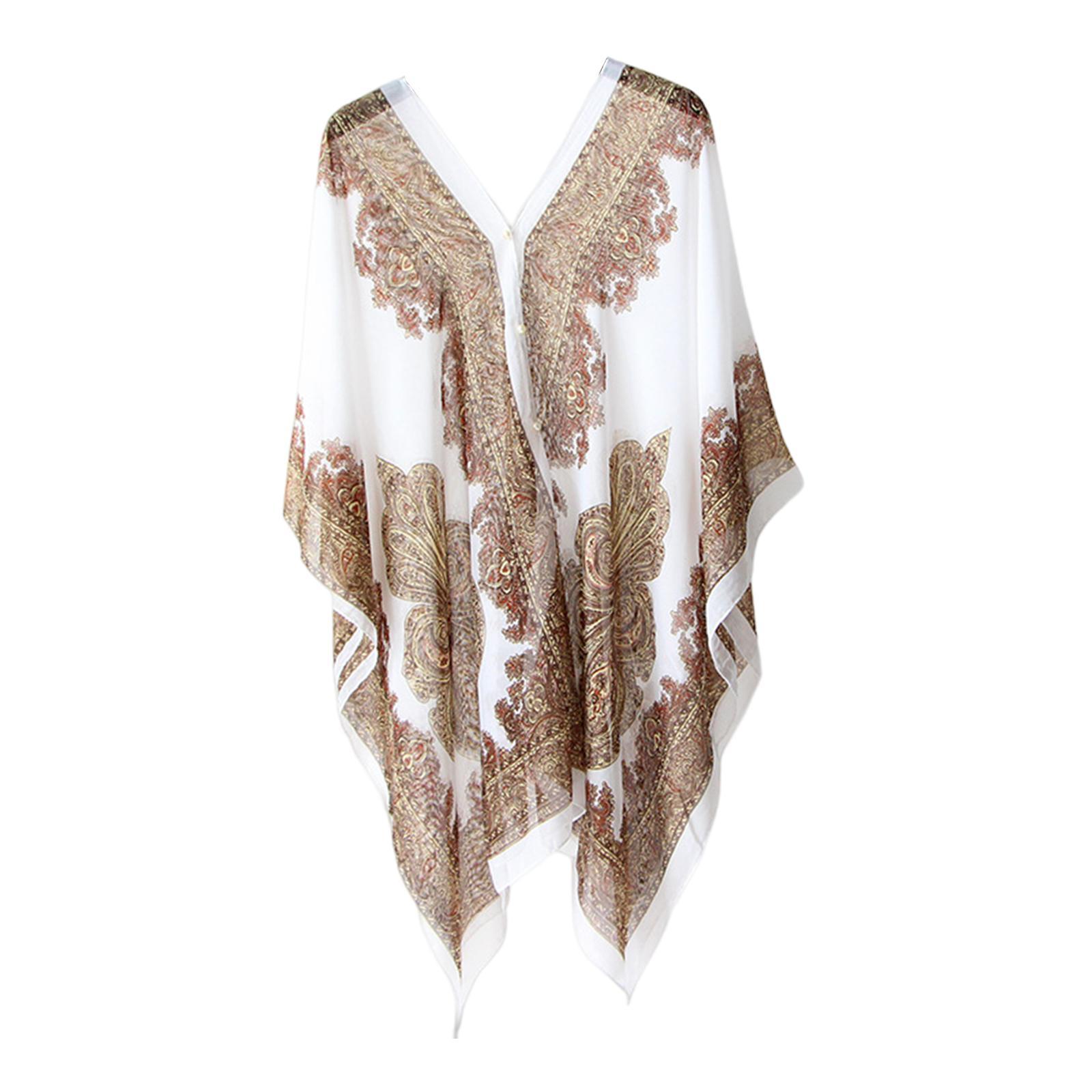 Women Beach Chiffon Chiffon Cover up Top Sleeveless Open Front Soft Loose Shawl Women Chiffon Shawl Wrap for Wedding Evening Summer Cycling