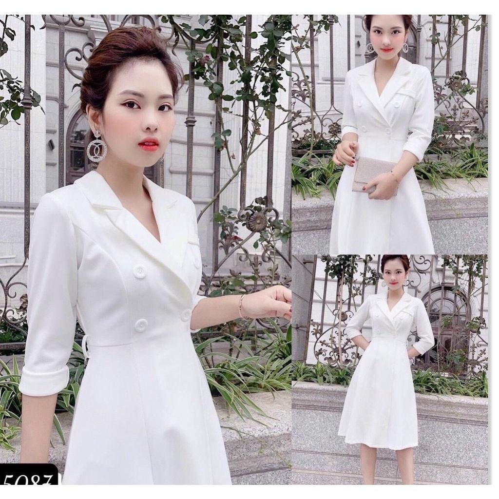 ĐẦM XÒE TRẮNG VINTAGE THỜI TRANG DỰ TIỆC SANG CHẢNH - SÀNH ĐIỆU CHO CÁC NÀNG