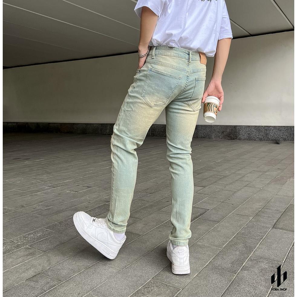 { + VOUCHER 20K} QUẦN JEANS NAM FORM SLIMFIT MÀU DIRTY WASH VẢI DÀY XỊN MỊN (ẢNH THẬT 100% BAO ĐỔI TRẢ