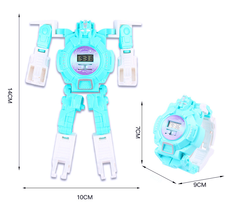 Đồng Hồ Biến Hình Robot 3D Thời Trang Cho Bé