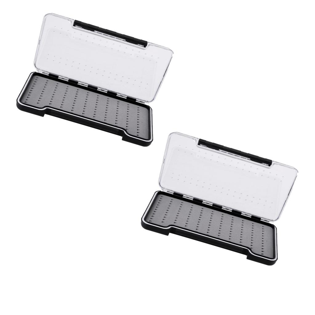 2pcs Fly Fishing Box Fishing Flies Storage Case (Flies not included)