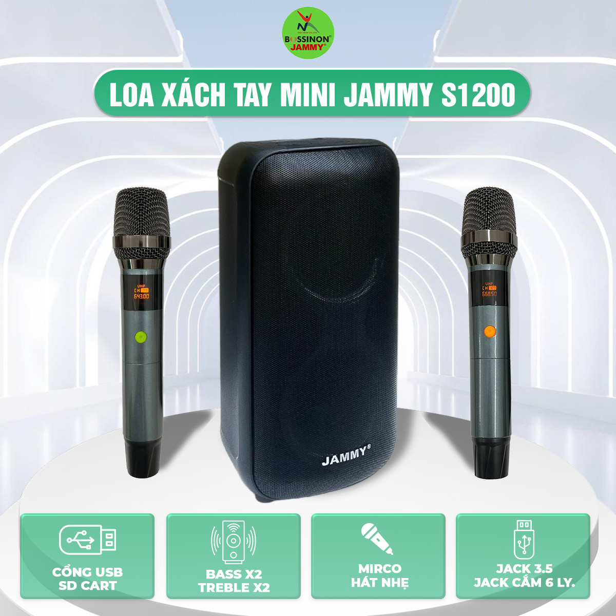 Loa xách tay mini Jammy S1200 - hàng chính hãng