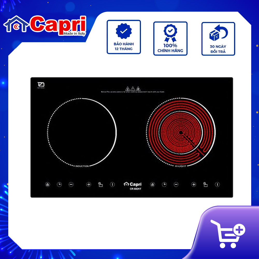 Bếp từ hồng ngoại Capri CR-802KT | Hàng chính hãng | Nhập khẩu Malaysia