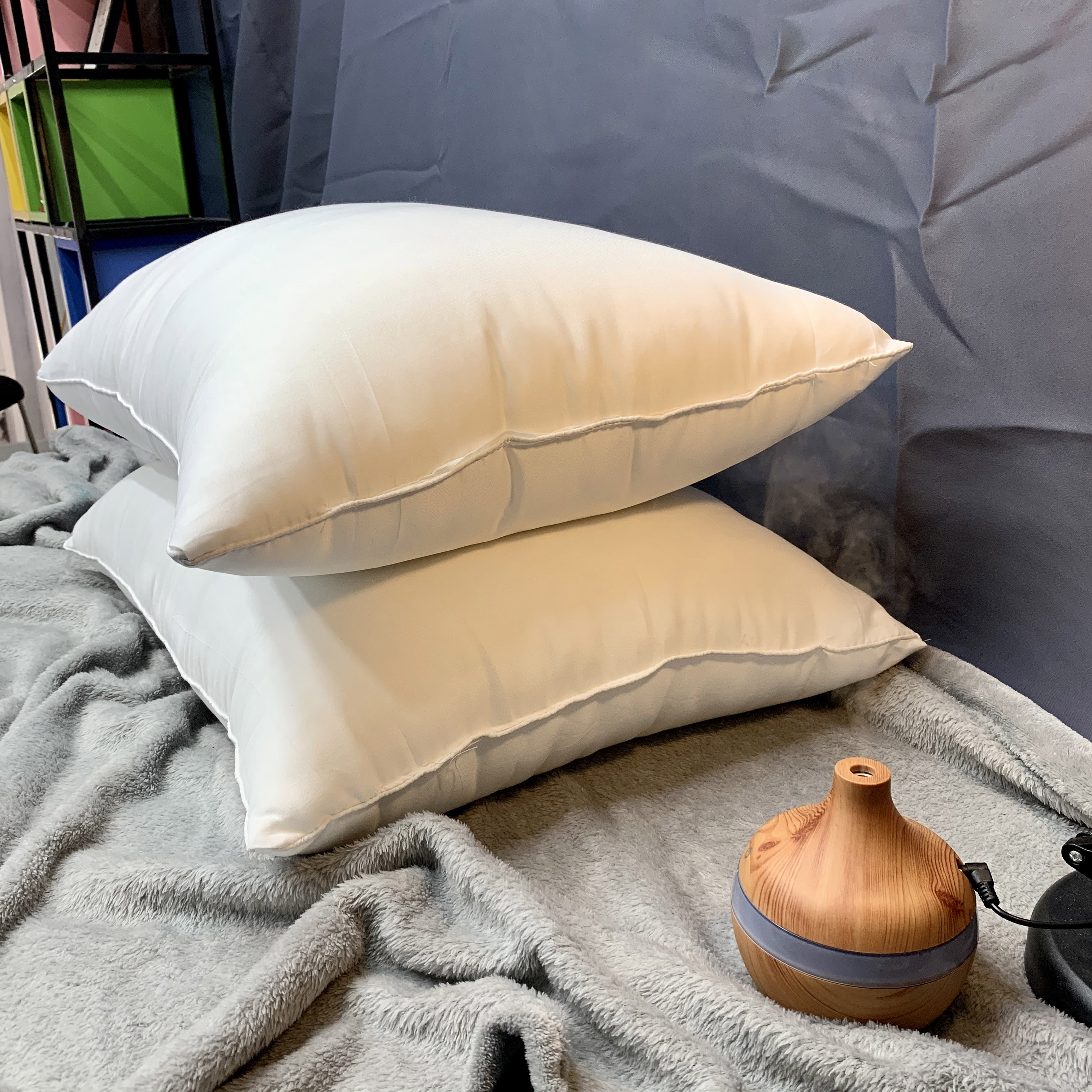 Gối Nằm Lông Vũ Thuần Việt Mircrofiber Cao Cấp 100% Cotton Thoáng Mát, Mềm Mịn, Có Khả Năng Thấm Hút Mồ Hôi Tốt