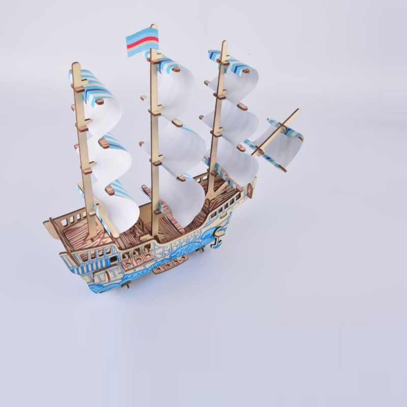 Đồ chơi lắp ráp gỗ 3D Mô hình Thuyền Dream Ship Laser
