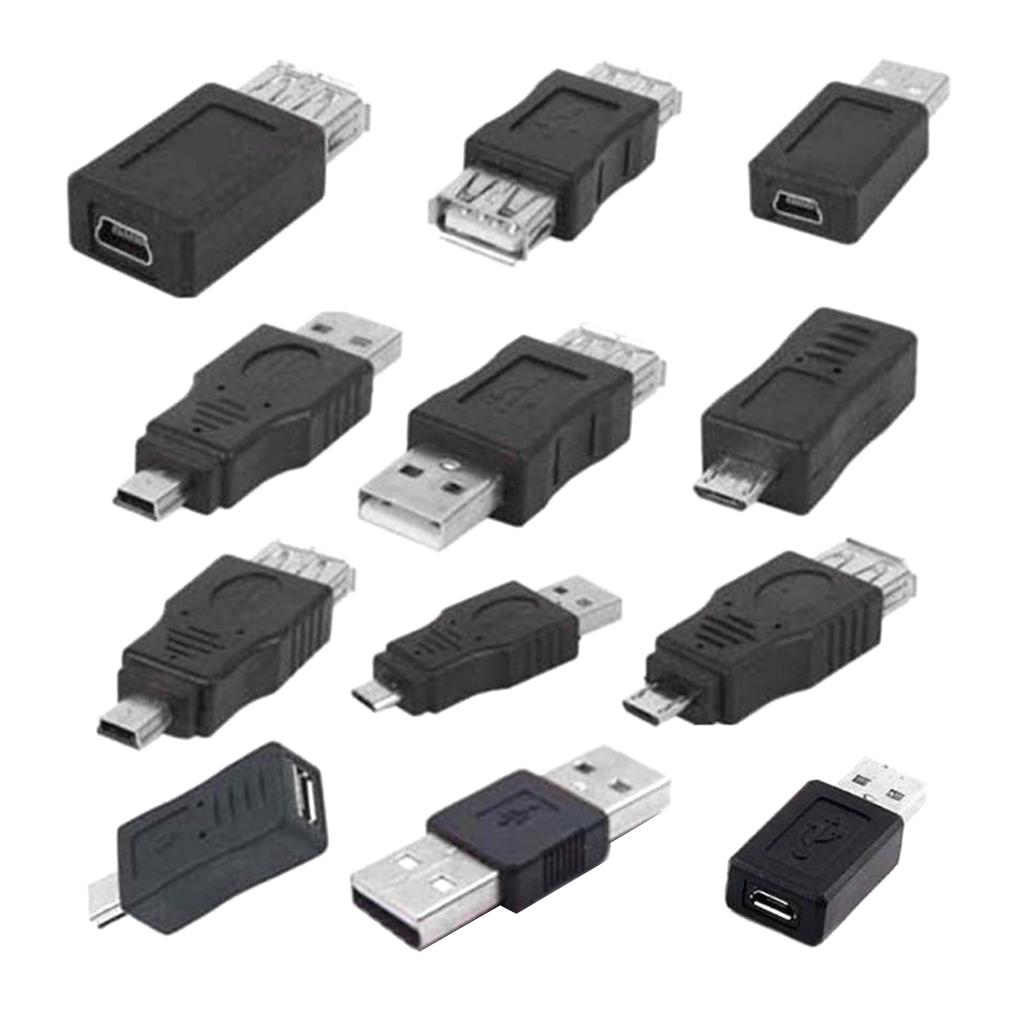 12 Trong 1 OTG Adapter Chuyển Đổi Bộ USB 2.0 Nam Đến Nữ Nối Bộ