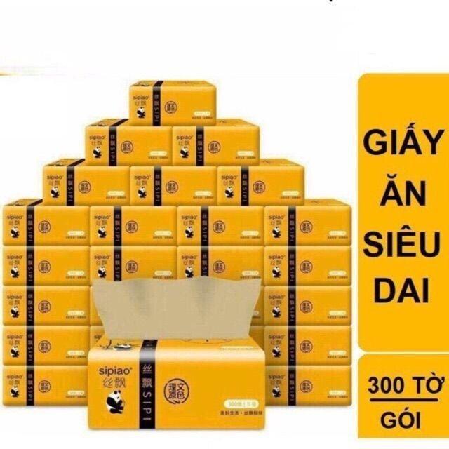 Giấy Ăn Gấu Trúc Sipiao Mềm Mịn (Bịch 300 Tờ)