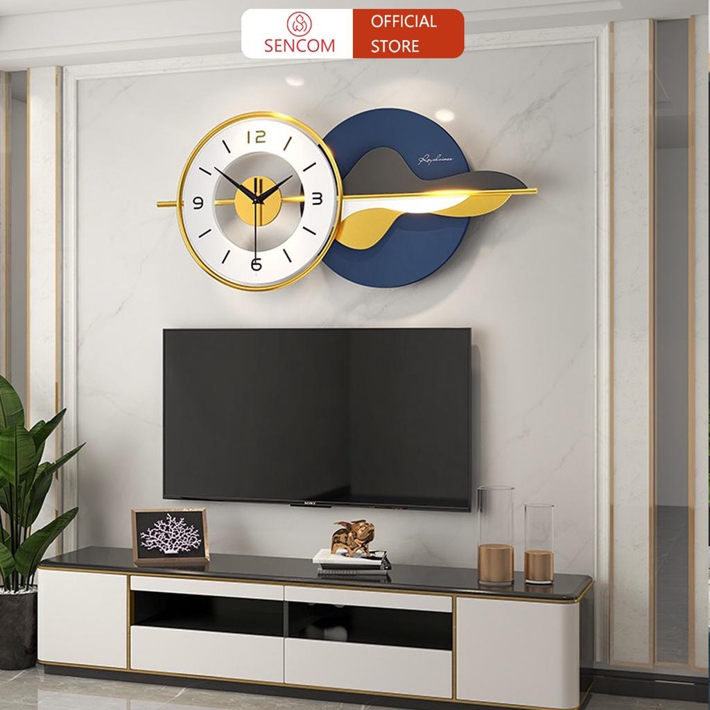 Đồng hồ treo tường phòng khách độc đáo SENCOM, đồng hồ trang trí decor phong cách Bắc Âu - JT21231-80