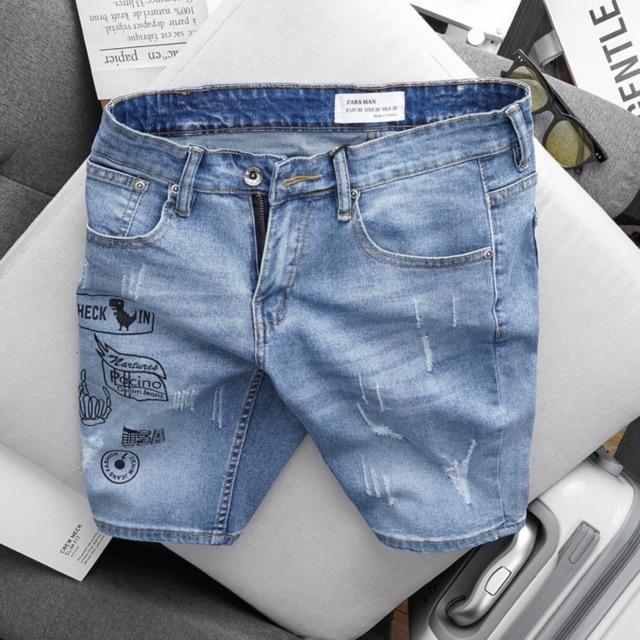 Quần short jean nam xuất khẩu - hàng xuất chuẩn chất co giãn