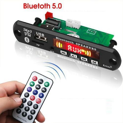 Bảng mạch giải mã âm thanh DC 5v / 12v Bluetooth 5.0 USB, Aux, SD, FM, Mp3 / Wma / Wav / Flac / Ape Đen màn hình màu