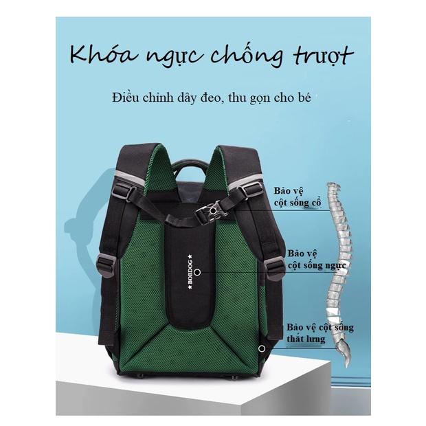 Cặp học sinh chống gù lưng cho bé, Balo chống nước trẻ em cao cấp BF 2083