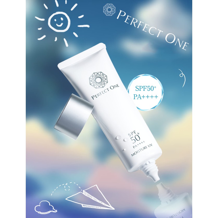 Kem Chống Nắng Nhật Bản - Perfect One Sp Moisture UV Kết Hợp Dưỡng Ẩm, Làm Sáng Da, Bổ Sung Collagen, chống nắng  Spf 50+ Pa++++