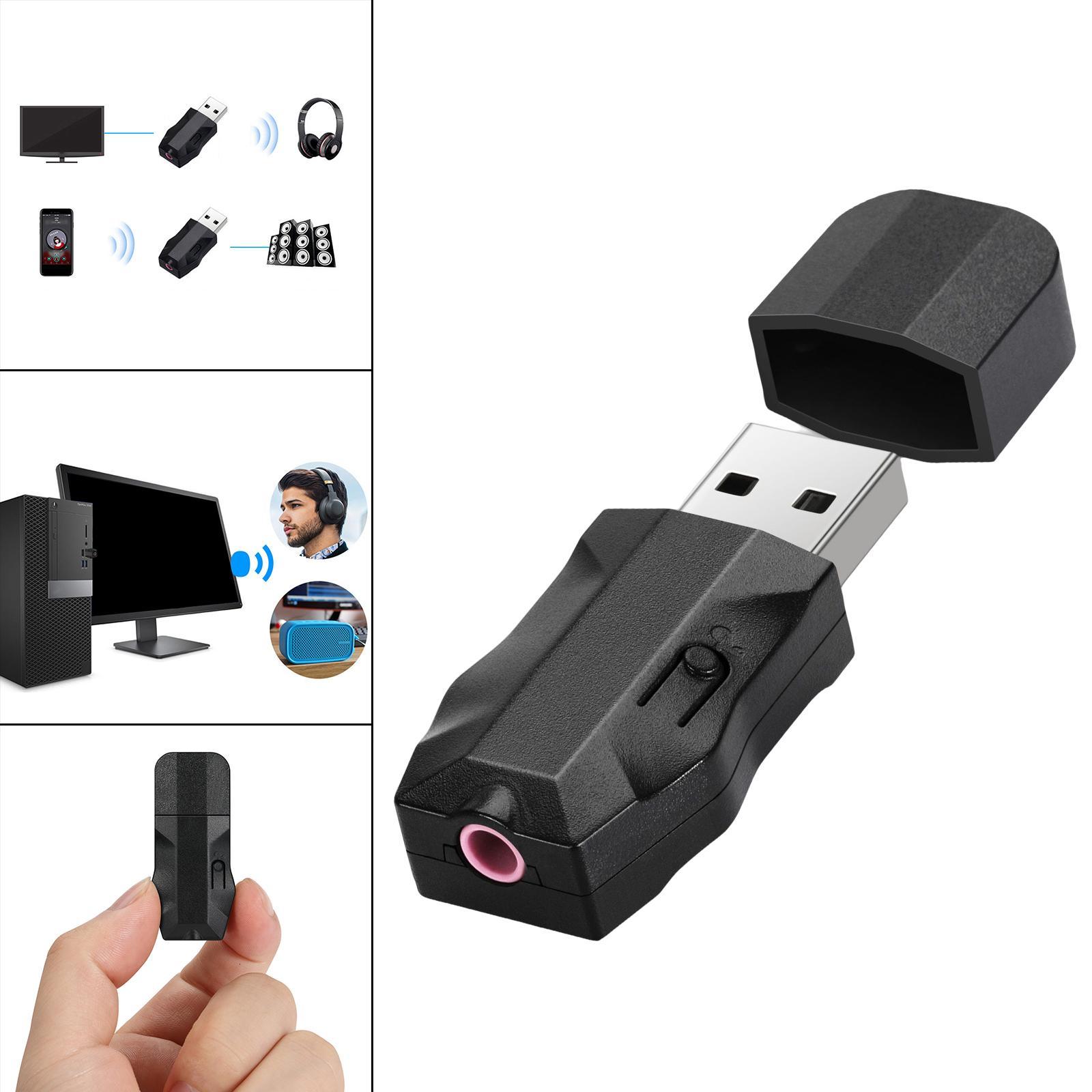 Wireless TV Audio Adapter Bluetooth5.0 Transmitter Receiver with 3.5mm AUX for Home Stereo Streaming Phone Car Computer Headphones Soundbar Speaker