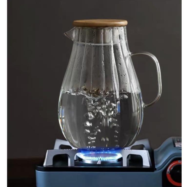 Bình nước thủy tinh khía chịu nhiệt 400*mẫu mới nhập khẩu cao cấp 1,6 lít GDTH