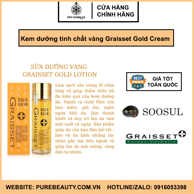 Nước hoa hồng vàng Graisset Gold Skin