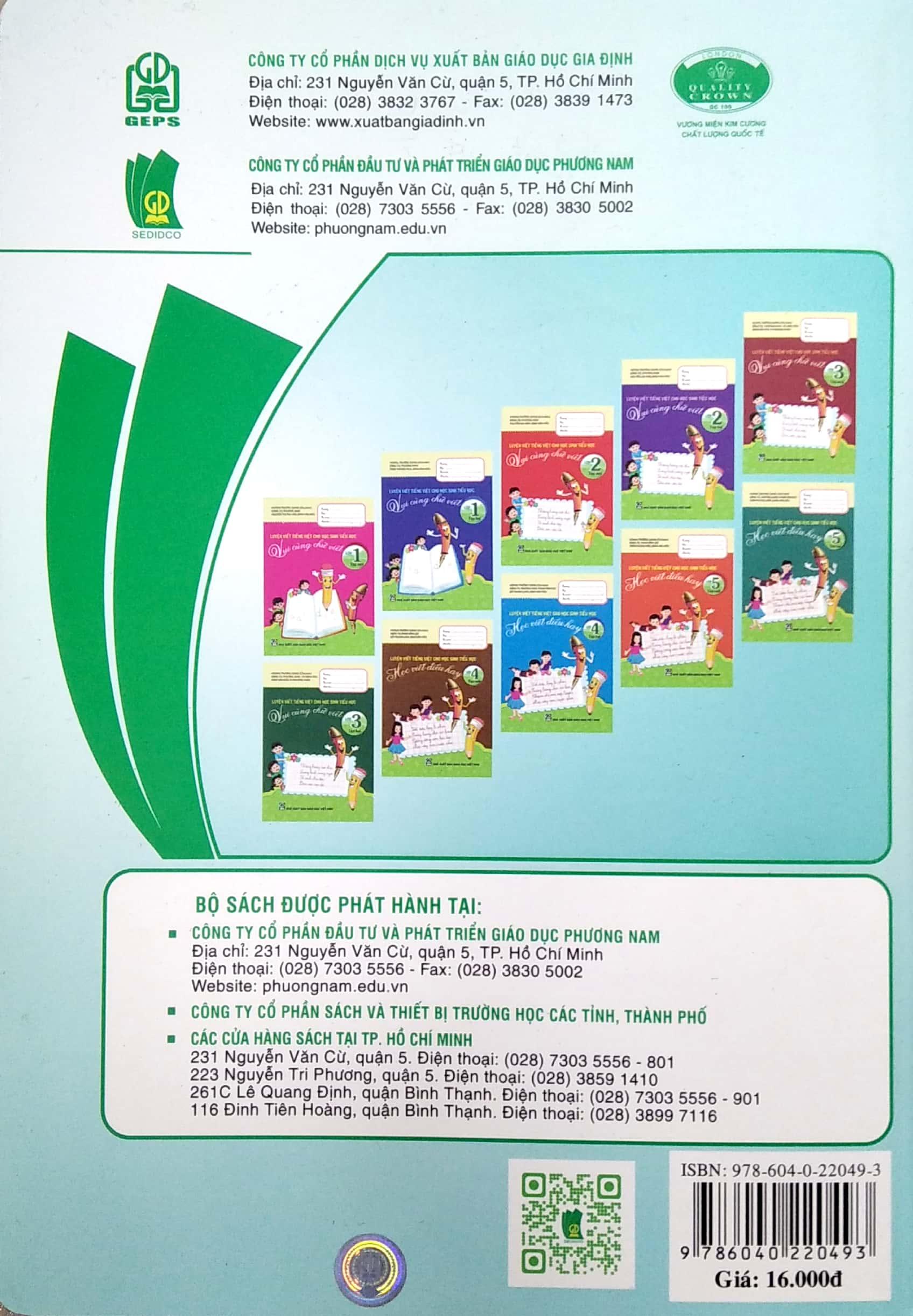 Luyện Viết Tiếng Việt Cho Học Sinh Tiểu Học - Học Viết Điều Hay Lớp 5 - Tập 2 (2020)