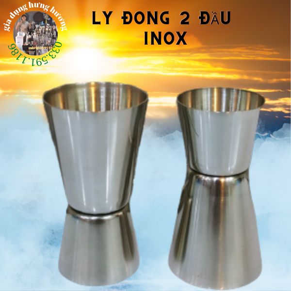 Zigger 2 đầu inox, Ly đong 2 đầu inox 20/40ml