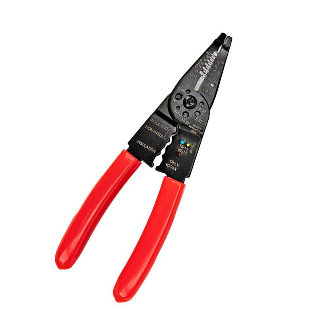 Multi-Tool 7 In 1 Wire Stripper Crimper Cutter Plier High Carbon Steel ,10-22 AWG
