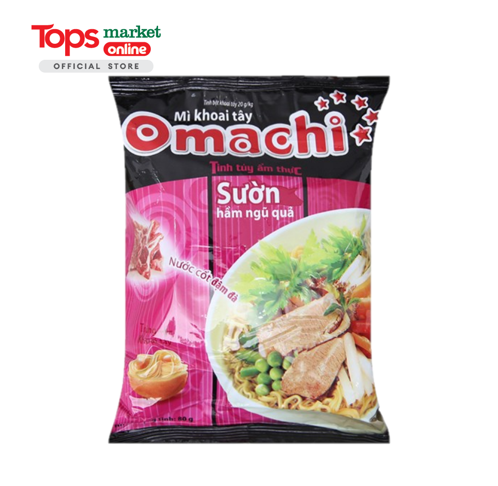 Mì Omachi Sườn Hầm Ngũ Quả 80G