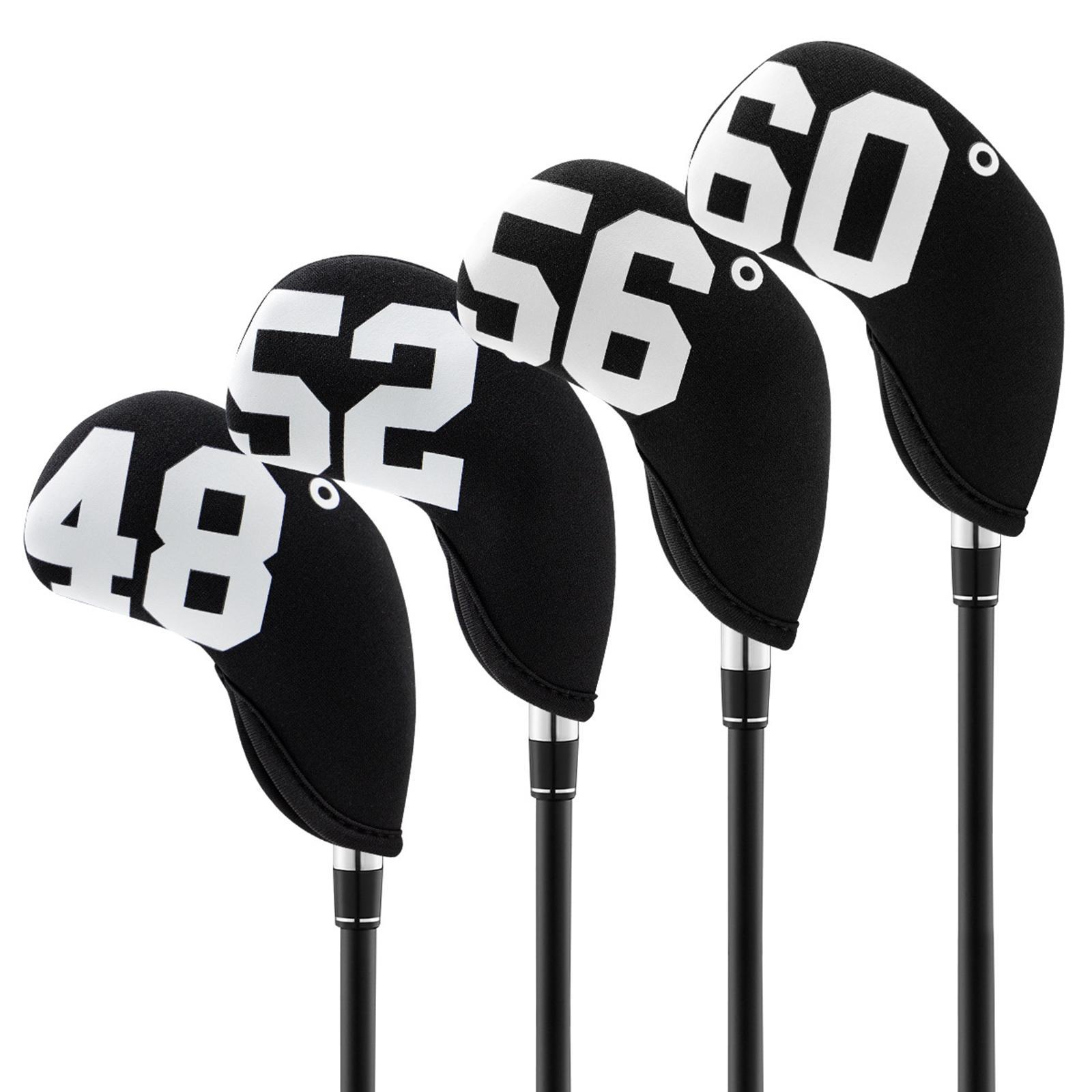 4pcs Golf Iron Headcover Anti-Slip Head Cover Wedges Club Anti-