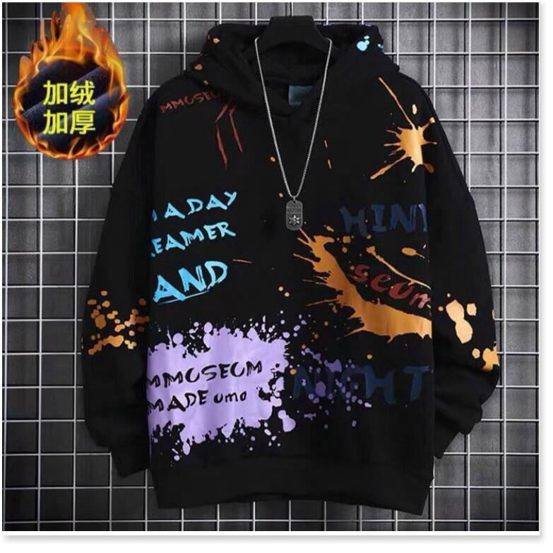 Áo khoác hoodies có mũ nam hoạ tiết cực chất rực rỡ phong cách mới 2021 THỜI TRANG MỚI KINGSHOP79