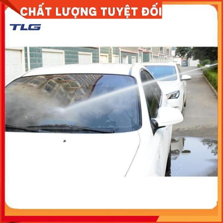 Bộ dây tăng áp 3 lần vòi xịt nước rửa xe, tưới cây loại 3-5m (cút nhựa nối nhựa đen 713-2) 206843