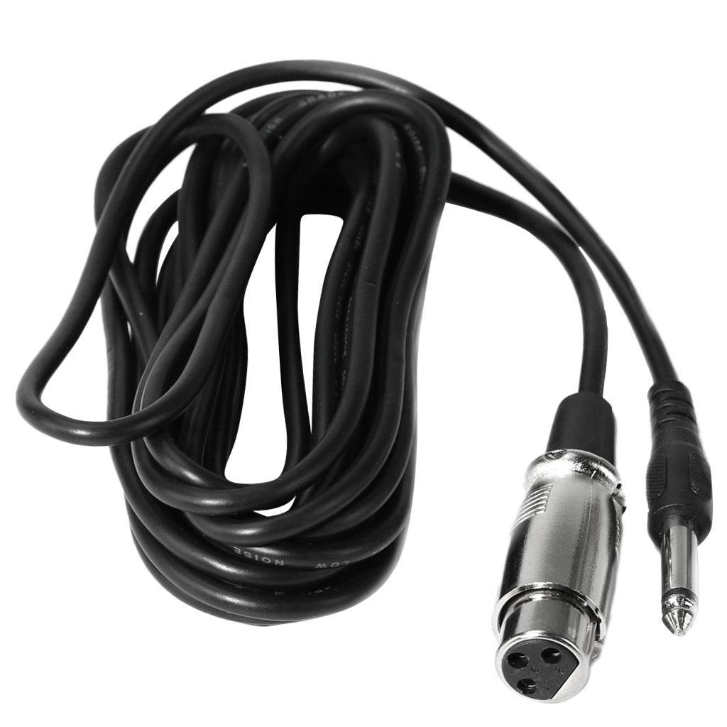 3 Pin XLR Female to 1/4 TRS 6.3mm Stereo Male MIC Microphone Audio Cable 1M