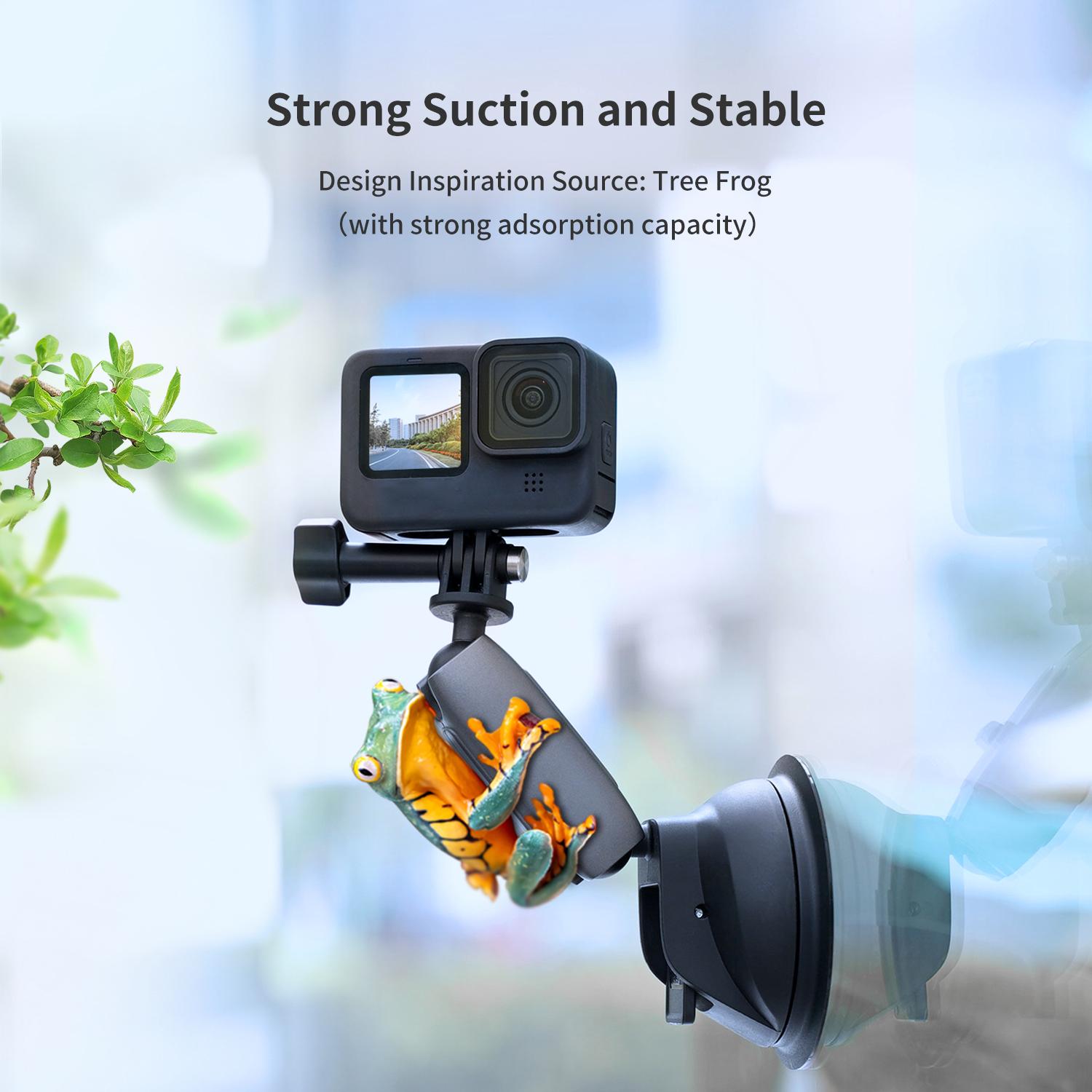 Bộ điều chỉnh điện thoại của Telesin Car Cup Chủ sở hữu điện thoại 360 ° có thể điều chỉnh 1/4 Bộ chuyển đổi tiêu chuẩn cho GoPro Hero 10 9 8 7 6 Insta360 Osmo Action Camera