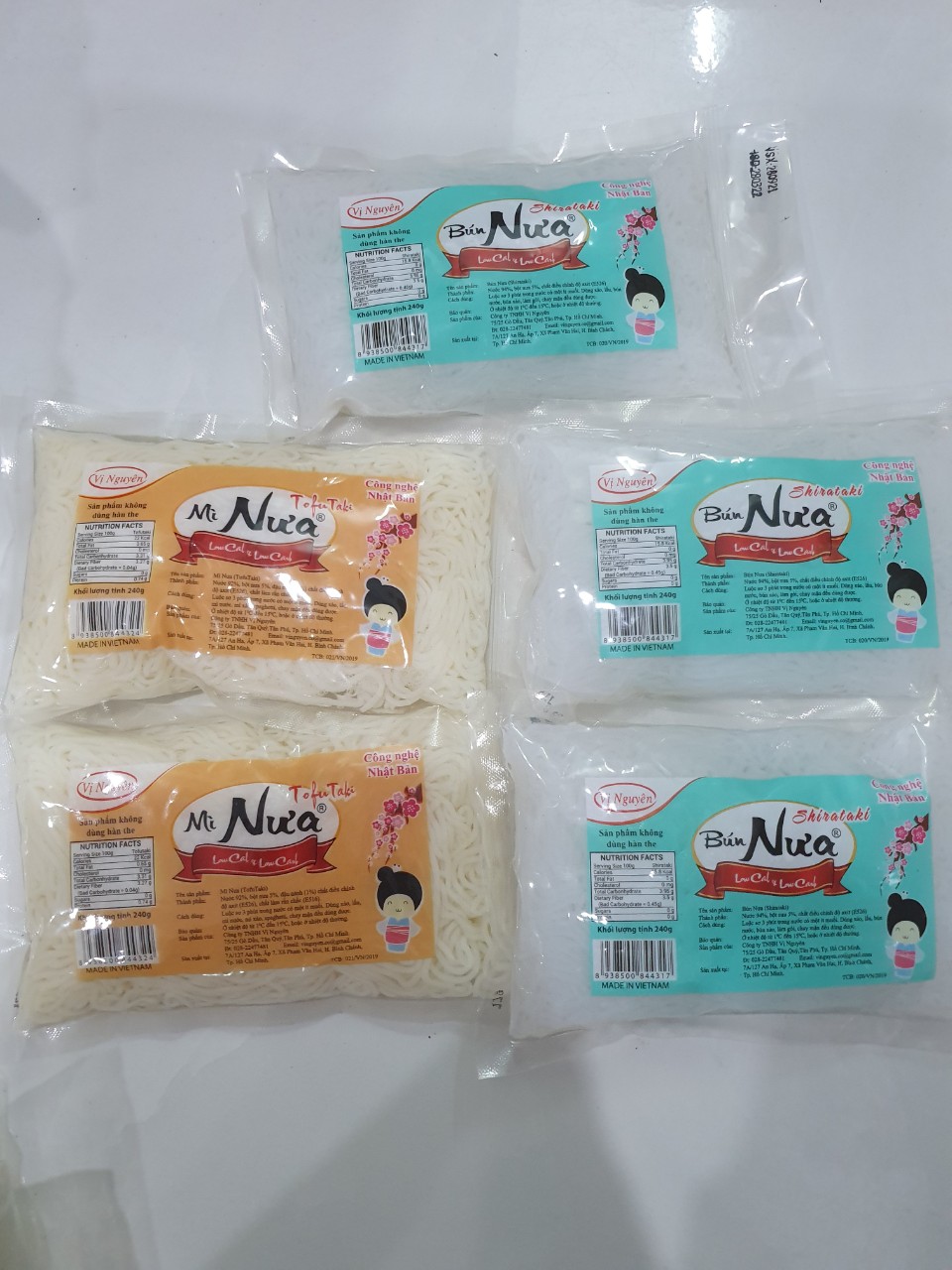 Combo 2 Gói Mì Nưa 3 Gói Bún Nưa Vị Nguyên 240Gram