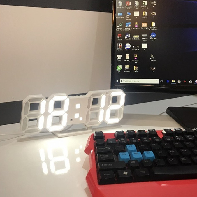 Đồng hồ LED ATENS kiểu dáng hiện đại đa chức năng trang trí nhà cửa sang trọng.