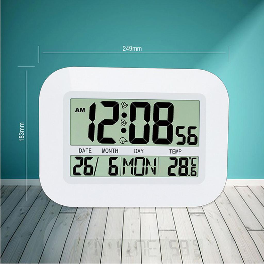 Multifunction Digital Clock Table Wall Clock Temp Meter Alarm Calender Clock