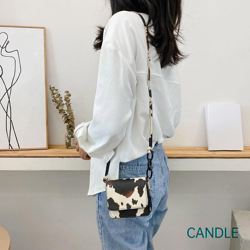 Túi Đeo Chéo Mini Chất Liệu Da Pu Phối Dây Xích